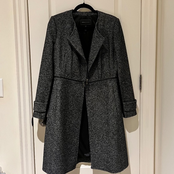BCBGMaxAzria Jarrett Work Coat in Grey Tweed Size Small - Picture 4 of 5
